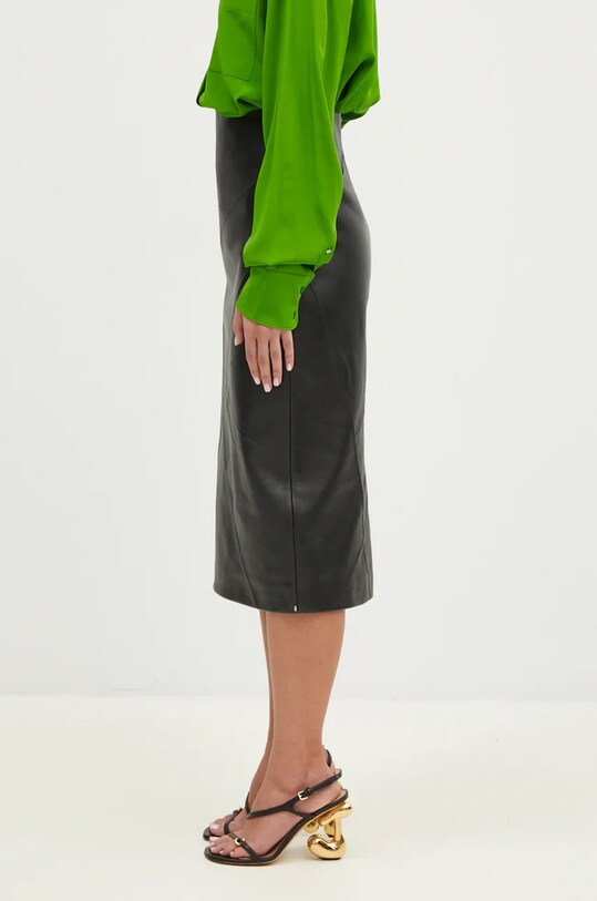 Sportmax gonna in pelle Albio1234 2422406033600 nero AW24