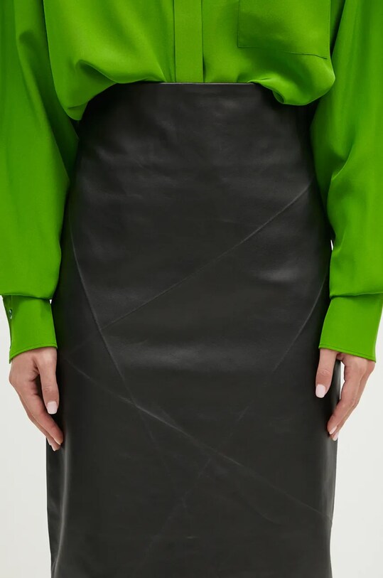 Sportmax gonna in pelle Albio1234 nero 2422406033600