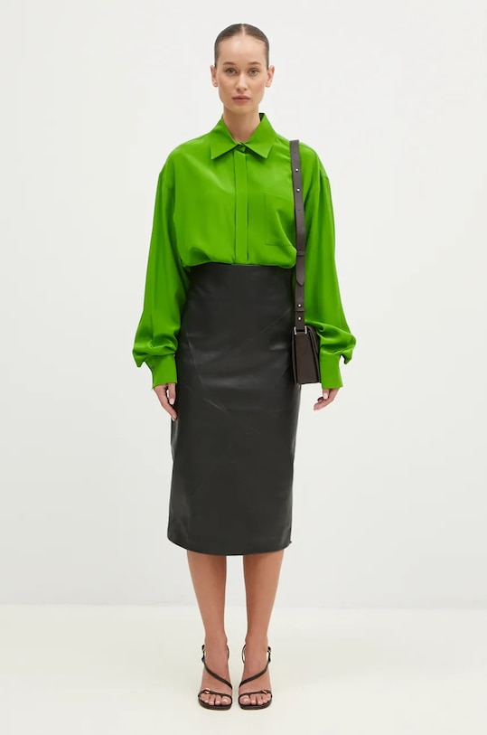 Sportmax spódnica skórzana Albio1234 2422406033600 czarny