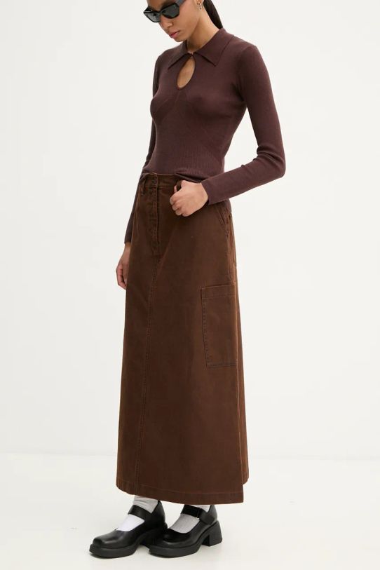 Džínová sukně Sunnei látka hnědá RTWWSKR013