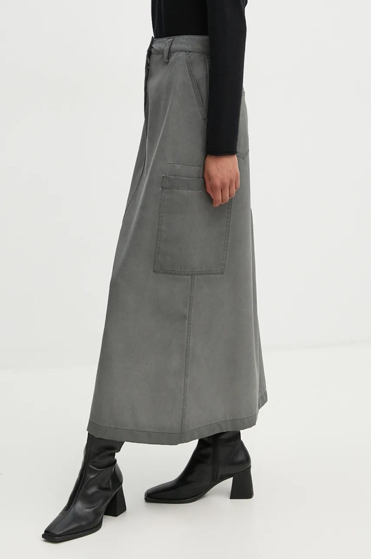Sunnei fusta de lana uni gri RTWWSKR018