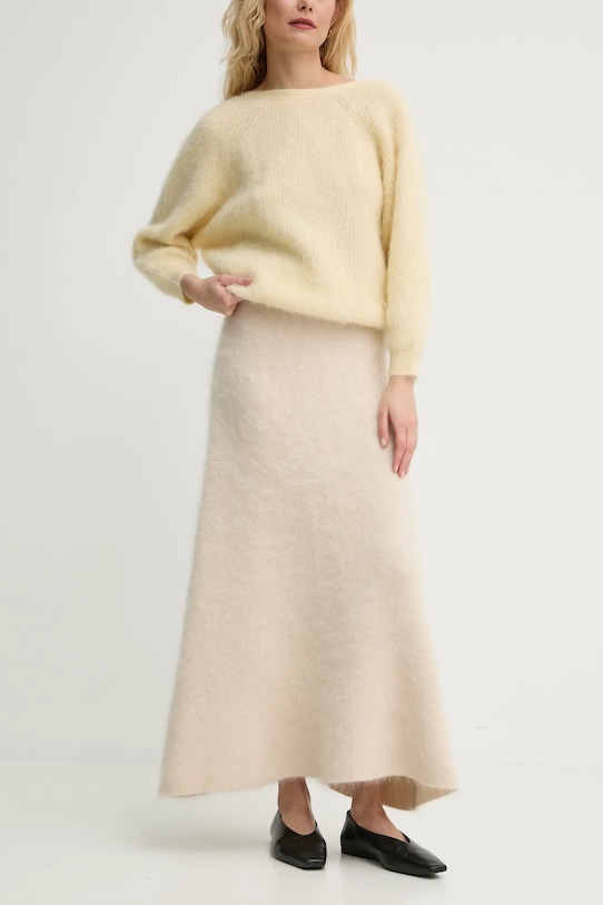 Шерстяная юбка By Malene Birger CHRISTINA casual бежевый 103027