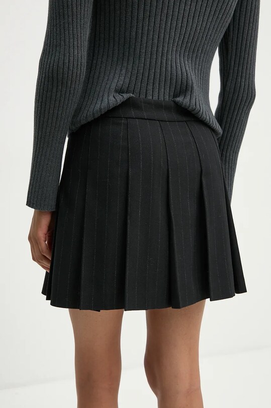 Вовняна спідниця The Kooples чорний FJUP29224K