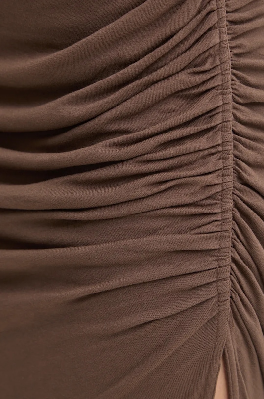 Sukňa Rick Owens Lilies hnedá LI02D5310RV