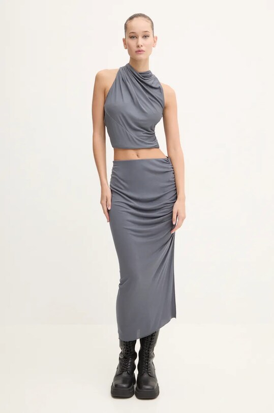 Suknja Rick Owens Lilies LI02D5310RV siva AW24