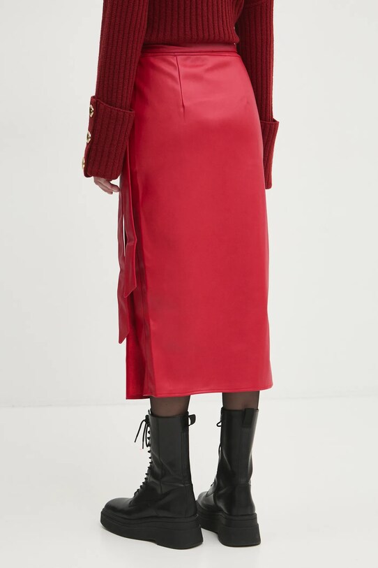 Îmbrăcăminte Never Fully Dressed fusta Vegan Leather Jaspre Skirt NFDSK556 rosu