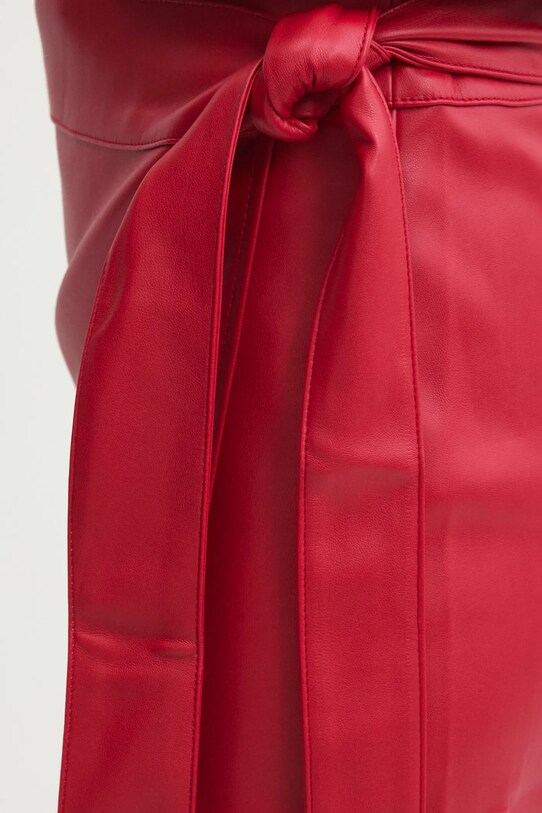 Never Fully Dressed fusta Vegan Leather Jaspre Skirt rosu NFDSK556