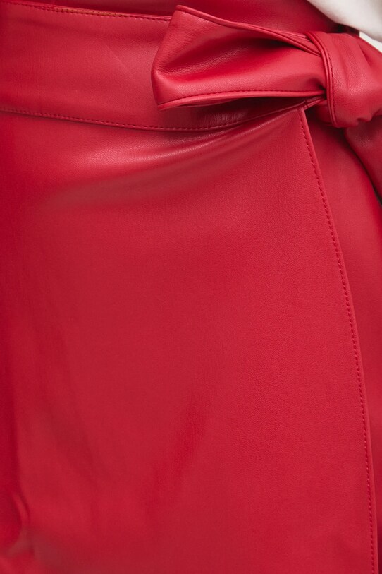 Never Fully Dressed fusta Vegan Leather Mini Jaspre Skirt rosu NFDSK540