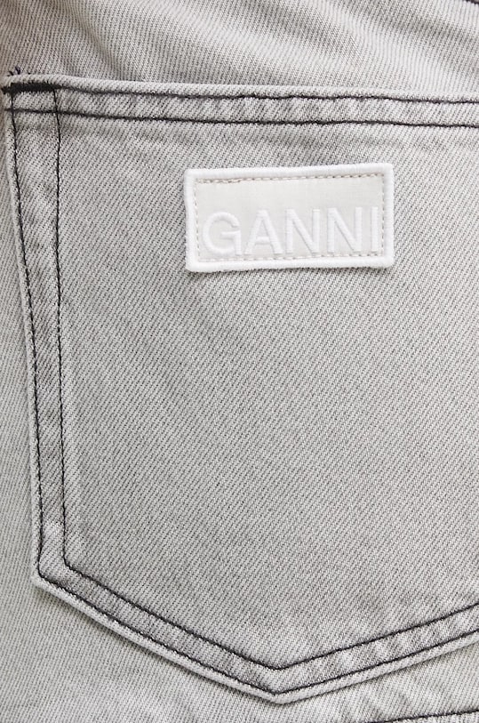 Τζιν φούστα GANNI Future Denim Pleated Mini Skirt γκρί J1550