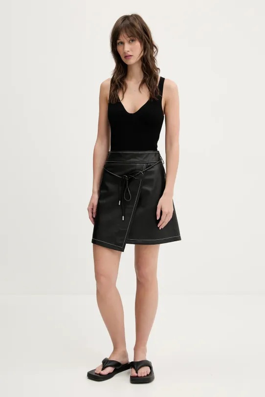 PS Paul Smith spódnica skórzana W2R.286SL.P31161 czarny SS25