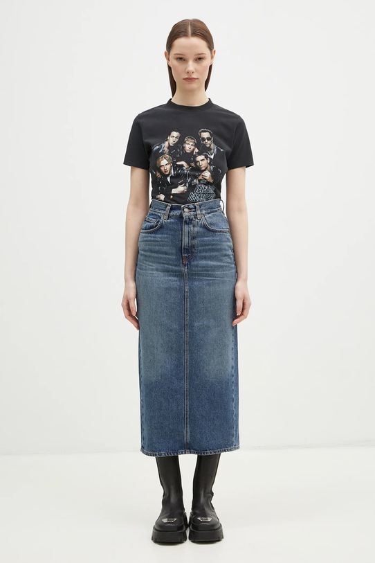 Джинсова бавовняна спідниця Fiorucci Denim Midi W01FPDSK176DN01DN02