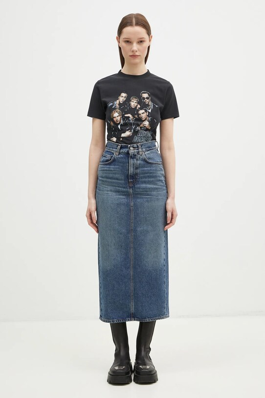 Pamučna traper suknja Fiorucci Denim Midi W01FPDSK176DN01DN02