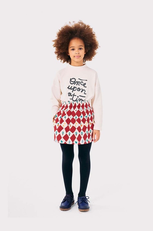 Детская хлопковая юбка Bobo Choses Harlequin 224AC069 красный