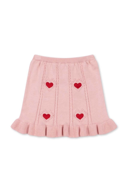 Dievčenská bavlnená sukňa Konges Sløjd SOLEIL KNIT SKIRT GOTS KS101688 ružová AW24