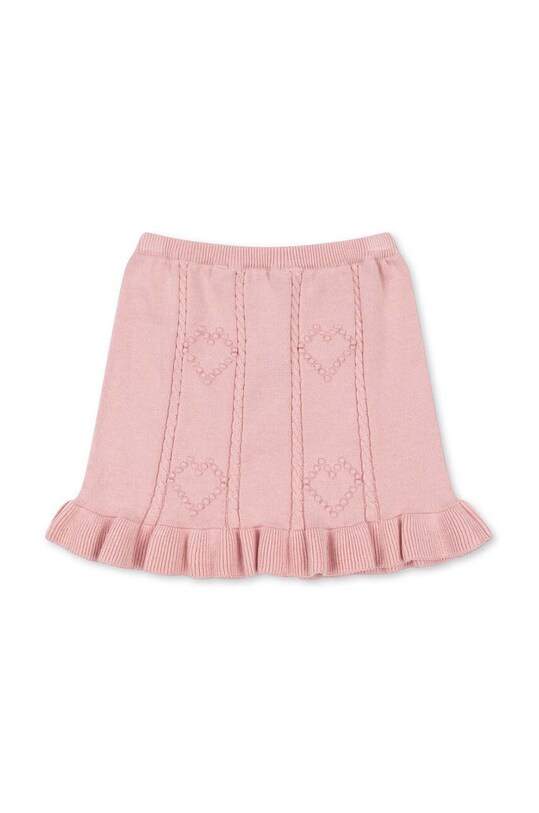 Fete Konges Sløjd fusta din bumbac pentru copii SOLEIL KNIT SKIRT GOTS KS101688 roz
