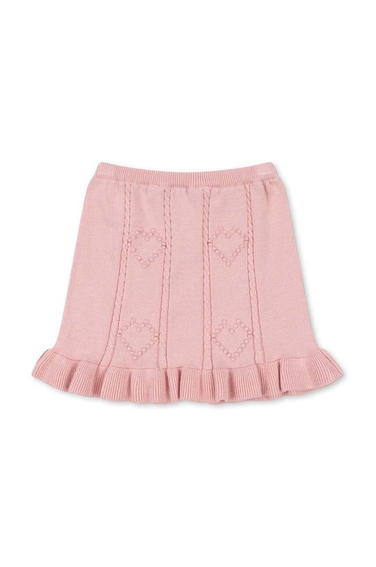 Dziewczynka Konges Sløjd spódnica bawełniana dziecięca SOLEIL KNIT SKIRT GOTS KS101688 różowy