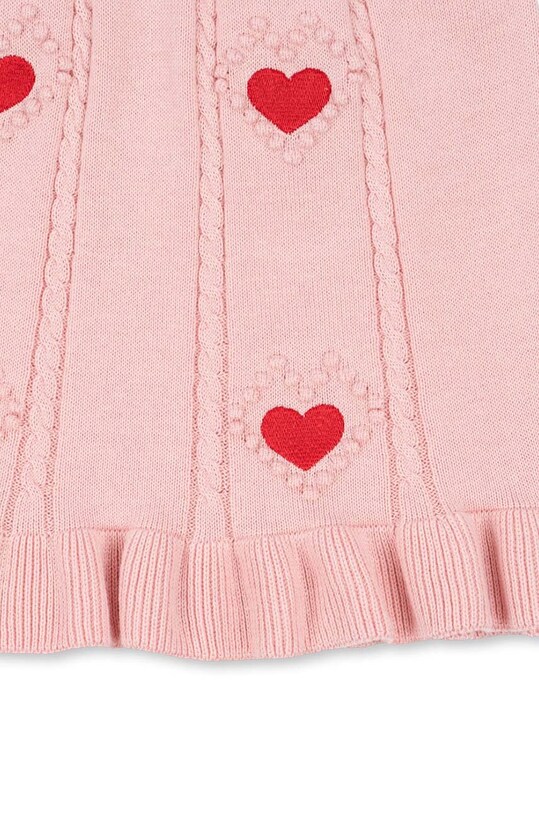 Konges Sløjd fusta din bumbac pentru copii SOLEIL KNIT SKIRT GOTS roz KS101688
