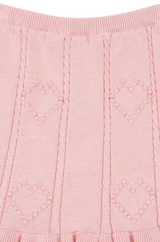 Konges Sløjd spódnica bawełniana dziecięca SOLEIL KNIT SKIRT GOTS KS101688 różowy