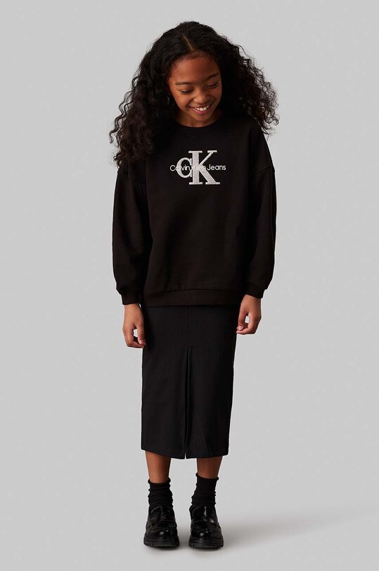 Детская юбка Calvin Klein Jeans midi чёрный IG0IG02622.9BYH.