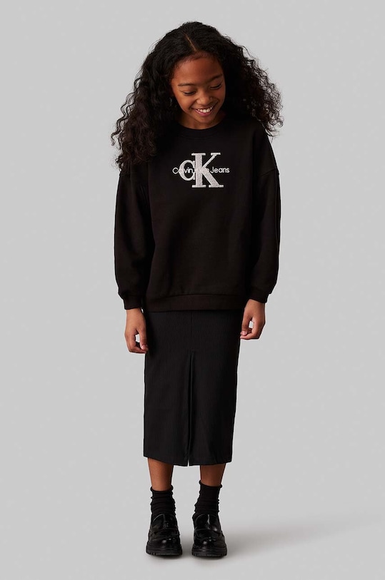 Детска пола Calvin Klein Jeans еластичен черен IG0IG02622.9BYH.