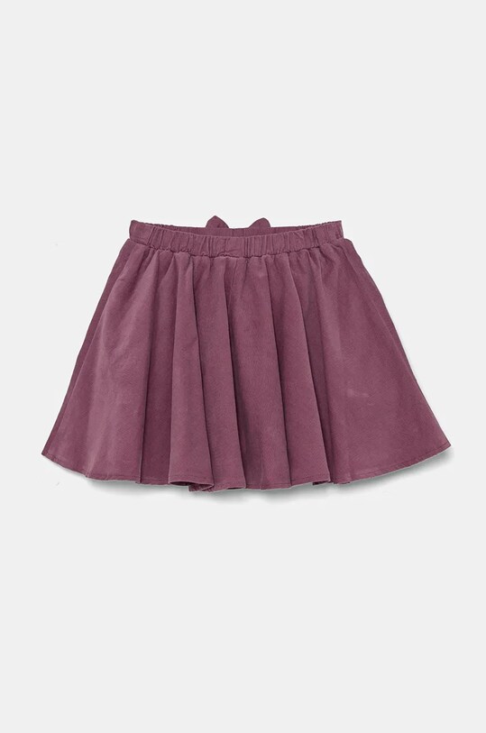 Детская вельветовая юбка United Colors of Benetton 4O5GG000Y.P.Seasonal фиолетовой AW24