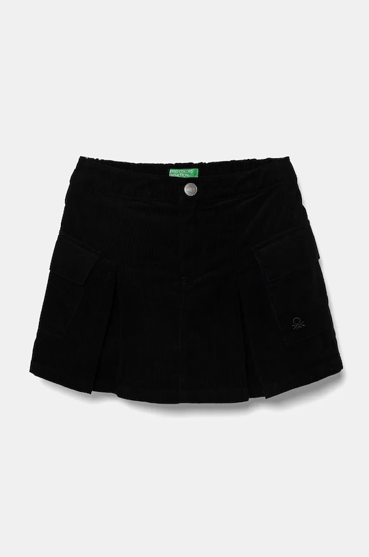 United Colors of Benetton spódnica sztruksowa dziecięca bawełna czarny 4O5GC0021.G.Seasonal