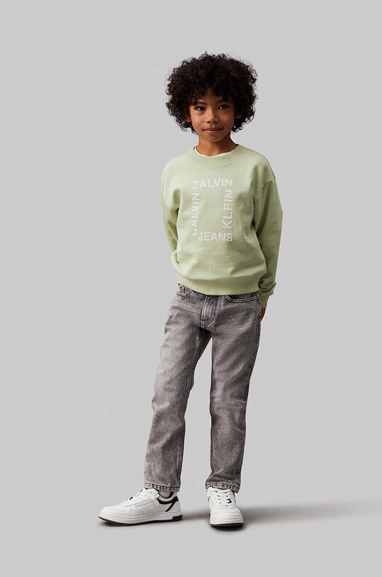 Otroške kavbojke Calvin Klein Jeans DAD siva IB0IB02112.9BYH