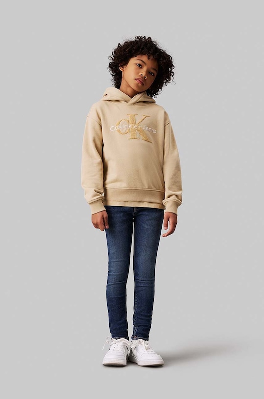 Detské rifle Calvin Klein Jeans SKINNY Planet friendly modrá IB0IB02113.9BYH.128.176