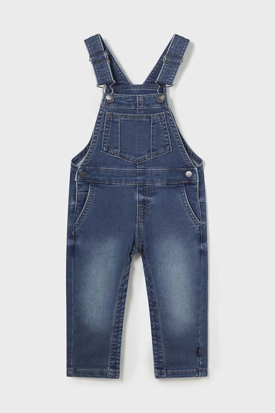 Detské nohavice na traky Mayoral Ogrodniczki soft denim modrá 2637.3D.Baby.9BYH