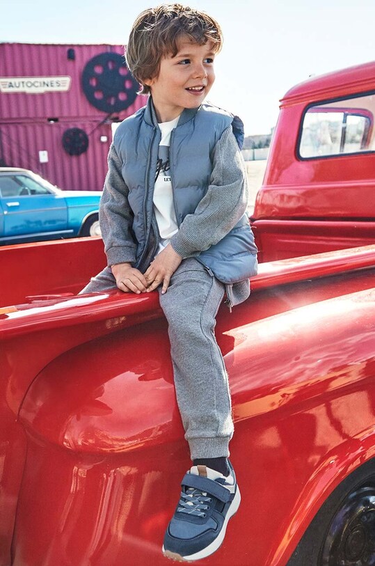 Mayoral spodnie dresowe dziecięce soft touch bawełna szary 4532.5D.Mini.9BYH