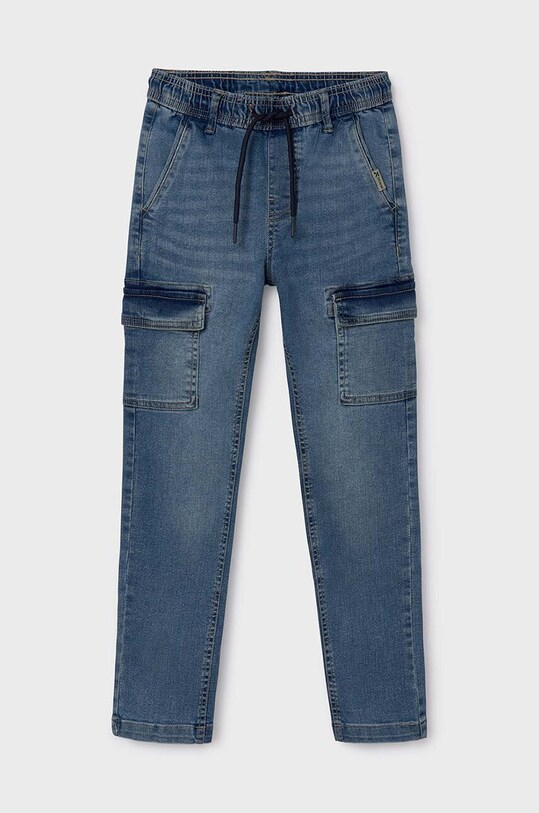 Dětské rifle Mayoral denim jogger cargo 7534.7C.Junior.9BYH modrá AW24