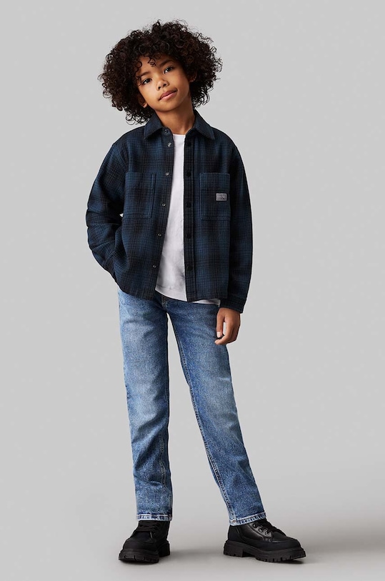 Detské rifle Calvin Klein Jeans modrá IB0IB02402.9BYH