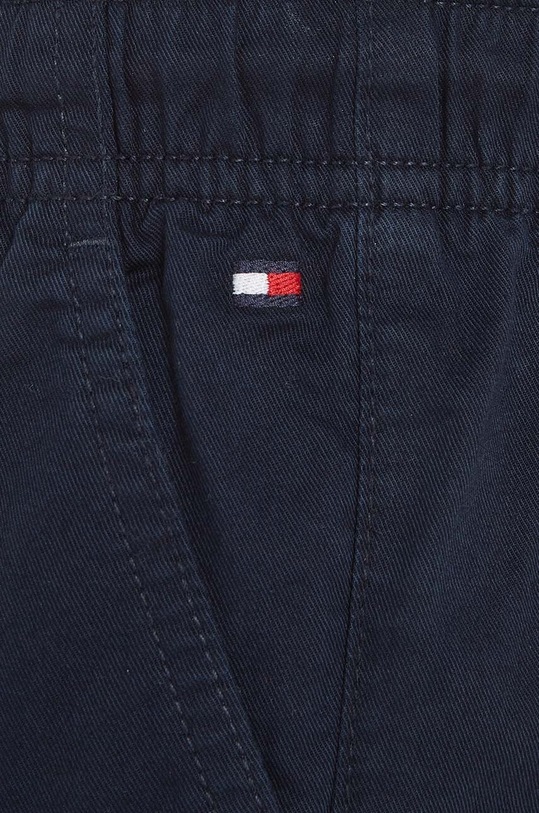 Dječje pamučne hlače Tommy Hilfiger CARGO PULL ON COTTON PANTS mornarsko plava KB0KB09243.9BYH.