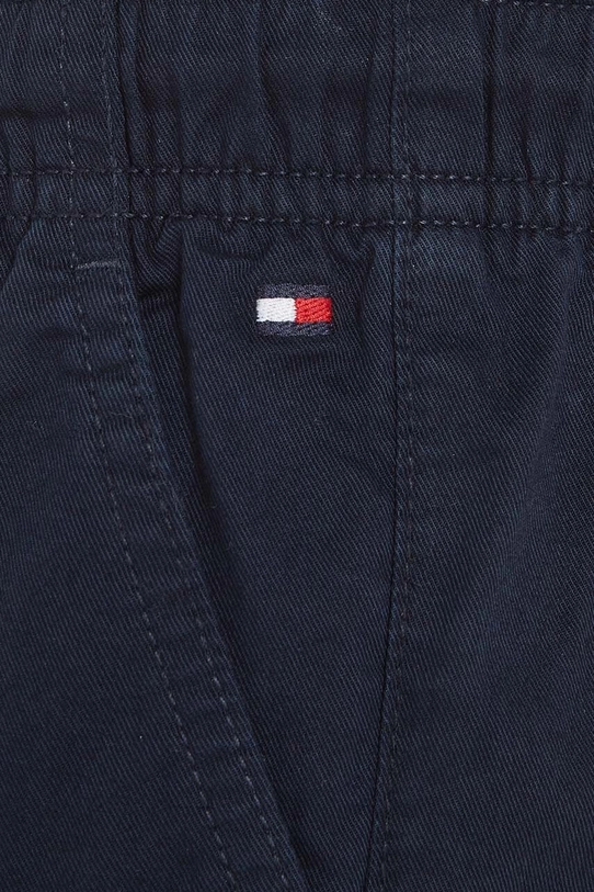 Detské bavlnené nohavice Tommy Hilfiger CARGO PULL ON COTTON PANTS tmavomodrá KB0KB09243.9BYH.