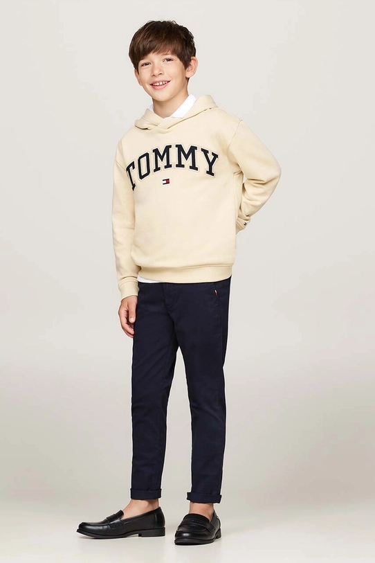 Tommy Hilfiger spodnie dziecięce 1985 SOFT TWILL CHINO PANTS z elastanem granatowy KB0KB09435.9BYH.128.176