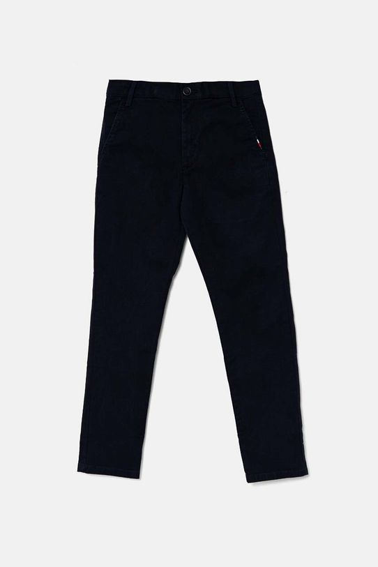 Detské nohavice Tommy Hilfiger 1985 SOFT TWILL CHINO PANTS KB0KB09435.9BYH.128.176 tmavomodrá AW24