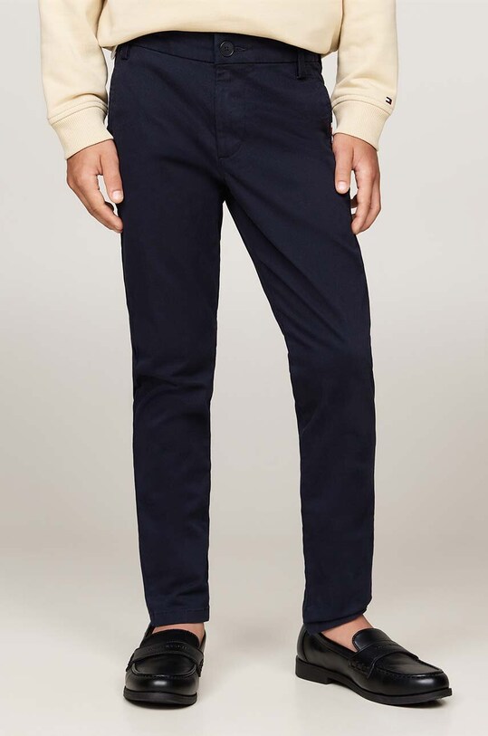 Дитячі штани Tommy Hilfiger 1985 SOFT TWILL CHINO PANTS KB0KB09435.9BYH.128.176 темно-синій