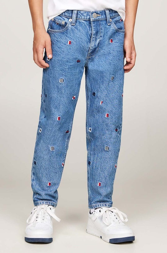 Chlapec Detské rifle Tommy Hilfiger ARCHIVE FLAGS EMBROIDERED KB0KB09183.9BYH.140.176 modrá