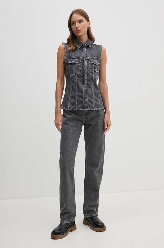 Džíny Calvin Klein Jeans J20J223657 šedá AW24