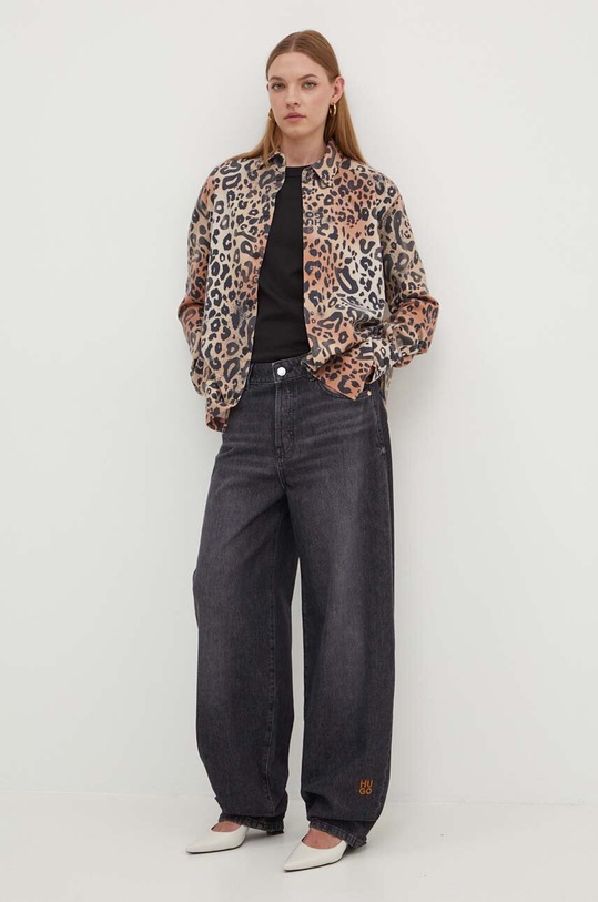 HUGO jeansy 50519897 szary AW24