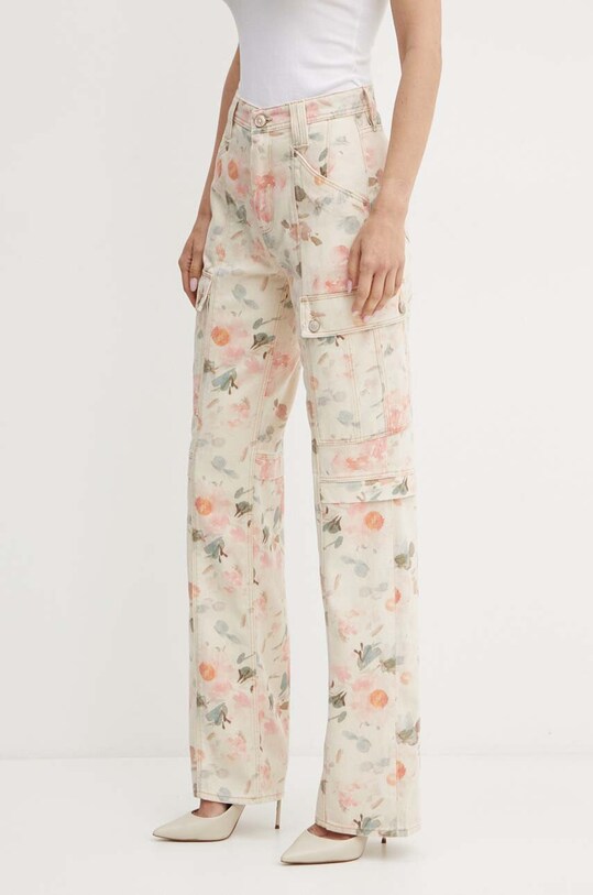 Guess spodnie beżowy W4YA0N.D5E51