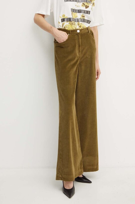 Вельветовые брюки Pinko ткань зелёный 103862.A20R