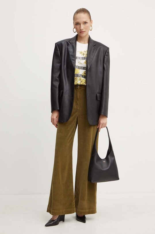 Вельветовые брюки Pinko 103862.A20R зелёный AW24
