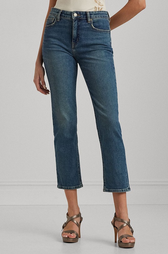 Хлопковые джинсы Lauren Ralph Lauren 200940301 голубой AW24