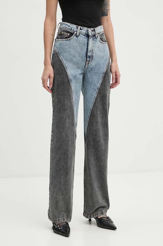 Дънки Rotate Straight Patchwork Jeans