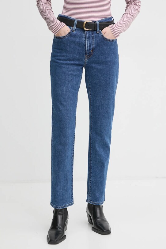 Levi's jeansi 724 HIGH RISE STRAIGHT albastru 18883