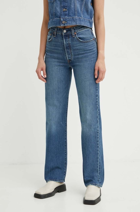 Levi's jeansy RIBCAGE FULL LENGTH granatowy 79078