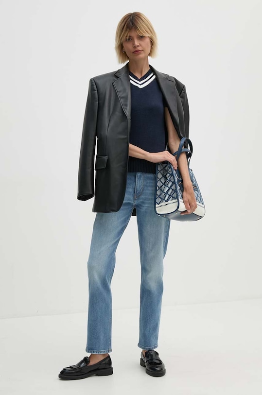Pepe Jeans jeansy STRAIGHT JEANS MW PL204730PG0 niebieski AW24
