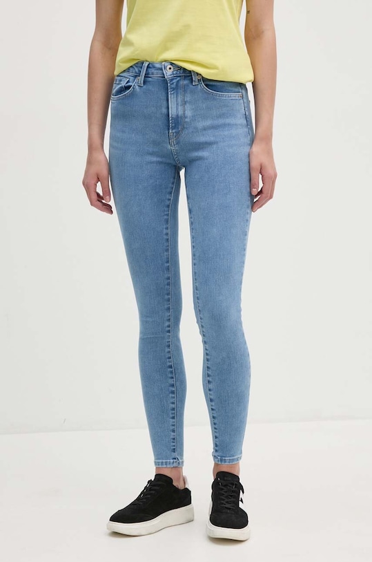 Pepe Jeans jeansi SUPER SKINNY JEANS HW Planet friendly albastru PL204738PF9