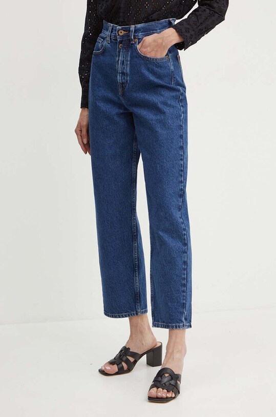 Rifle Pepe Jeans BARREL JEANS UHW Planet friendly tmavomodrá PL204739CU0